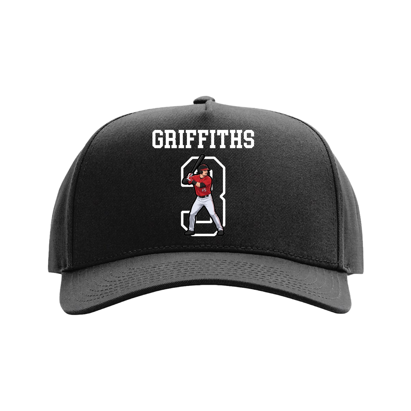 Full Fabric Five-Panel Champ Cap — Shirsey in Black