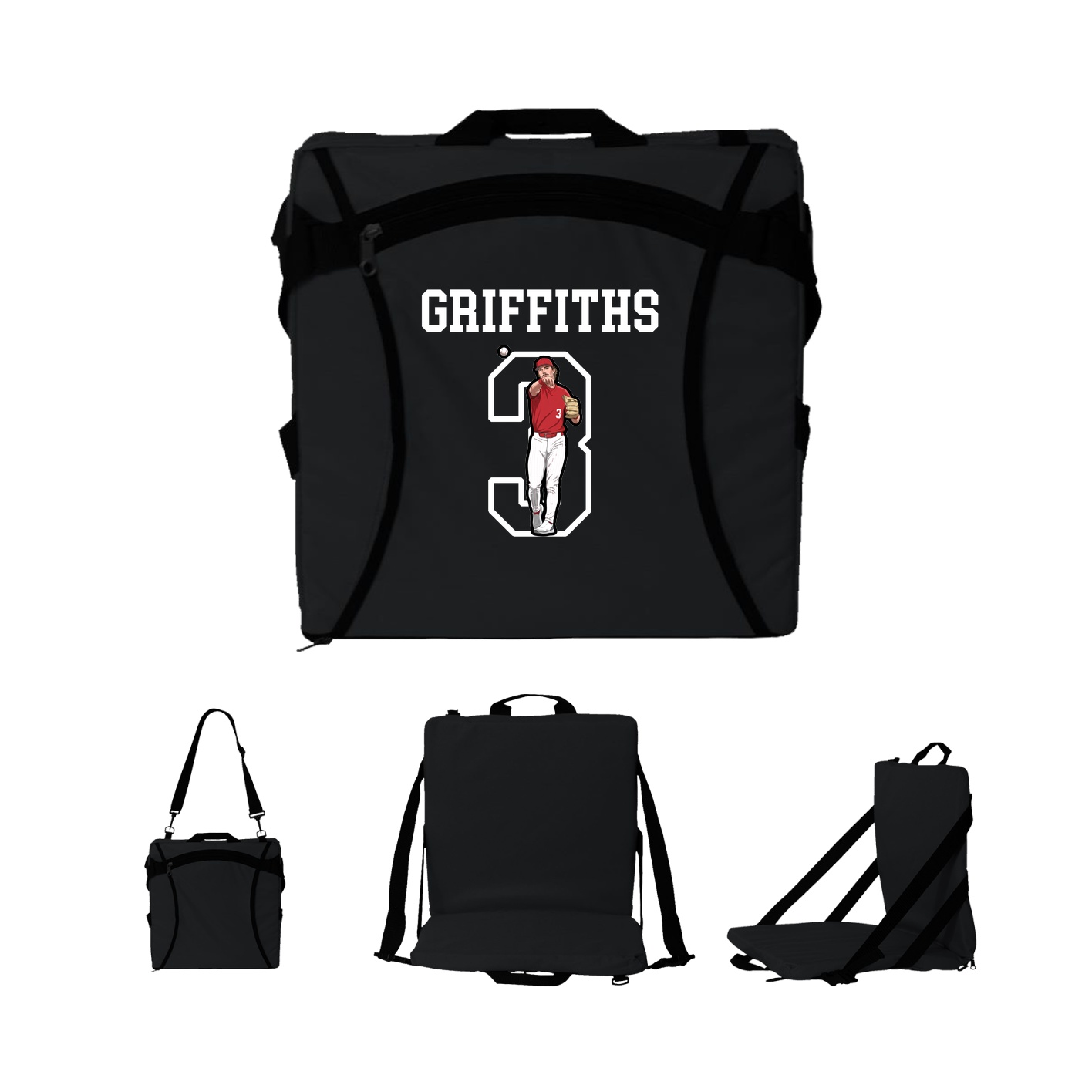 Folding Stadium Seat — Shirsey in Black