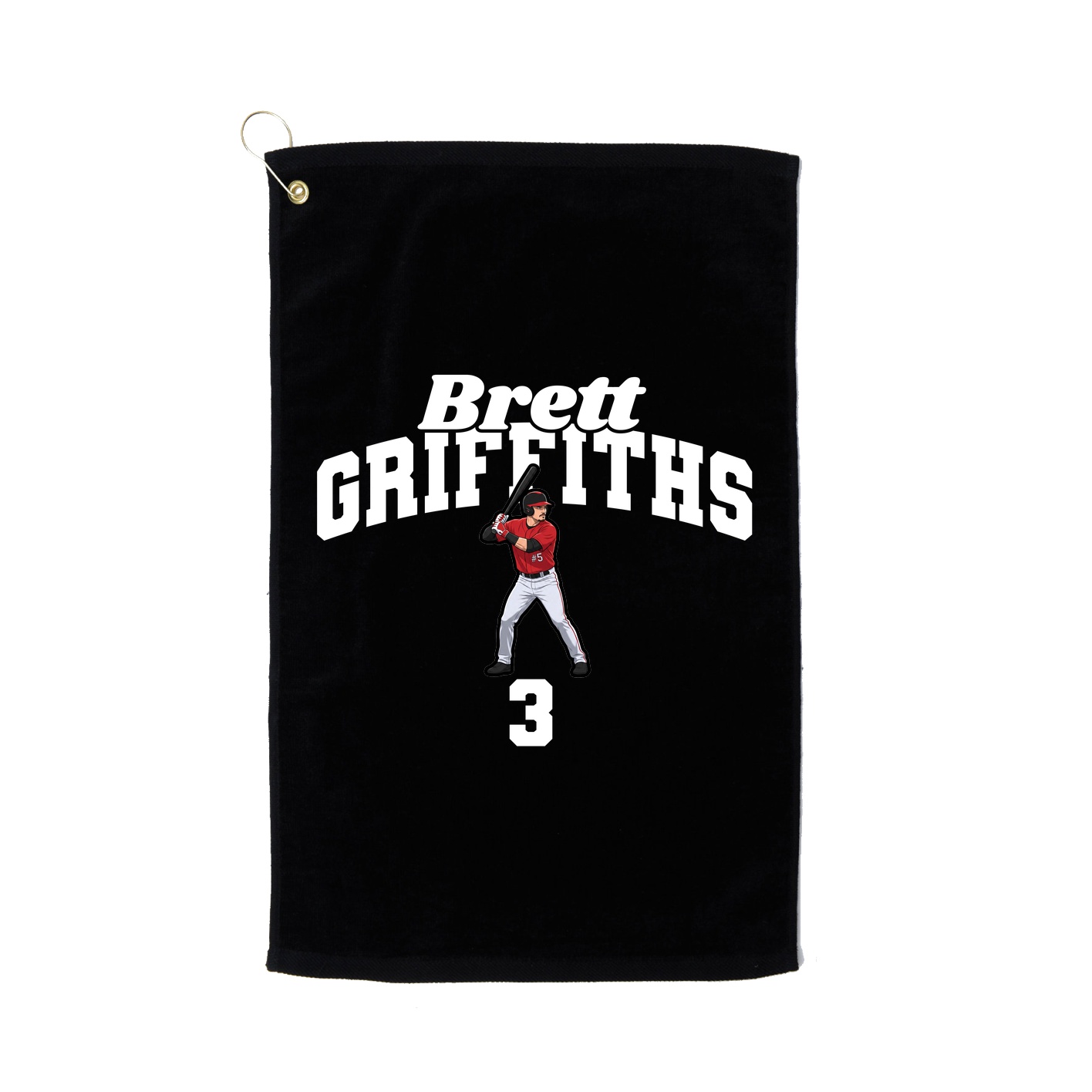 Golf Towel — Signature Arch in Black