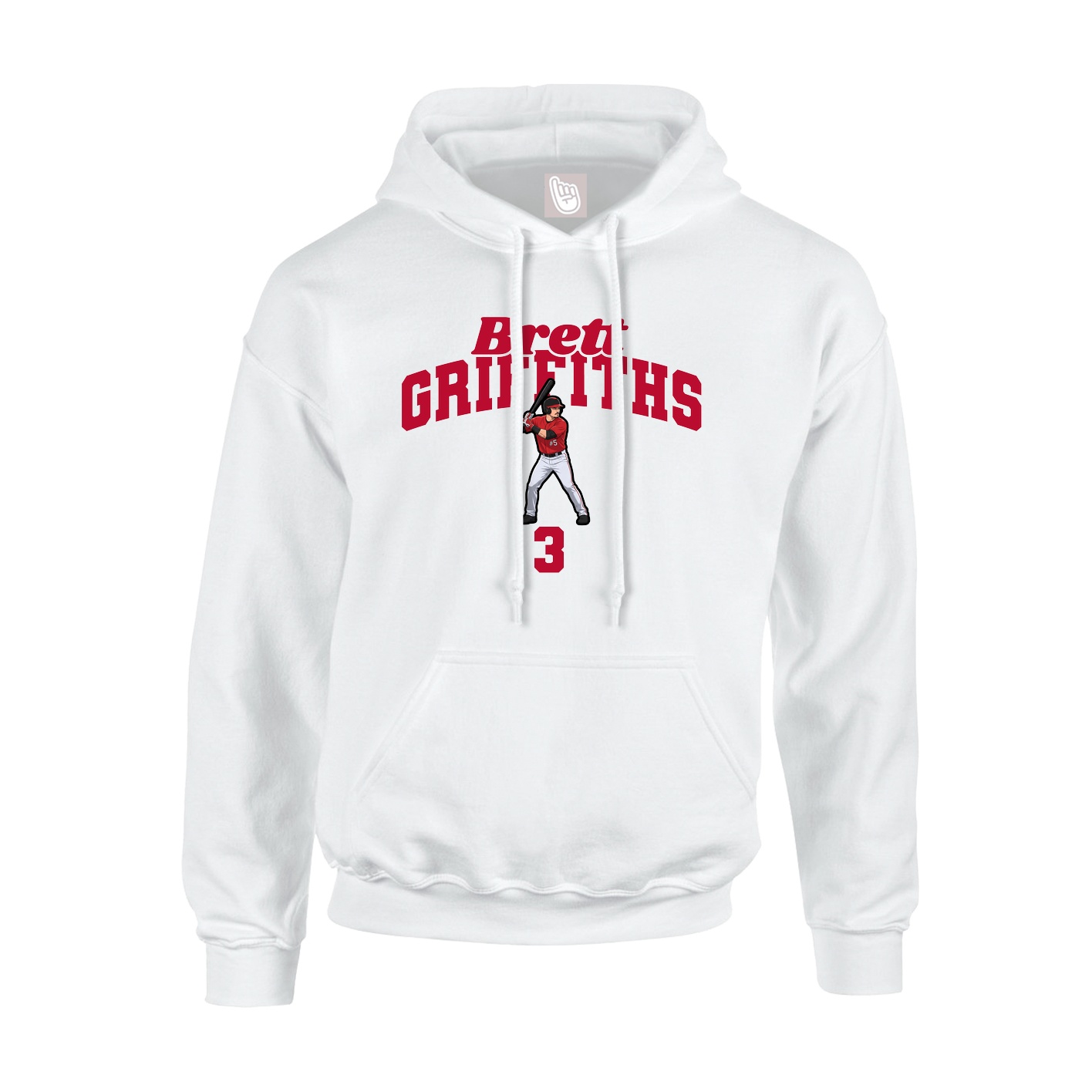 Youth Hoodie — Signature Arch in White