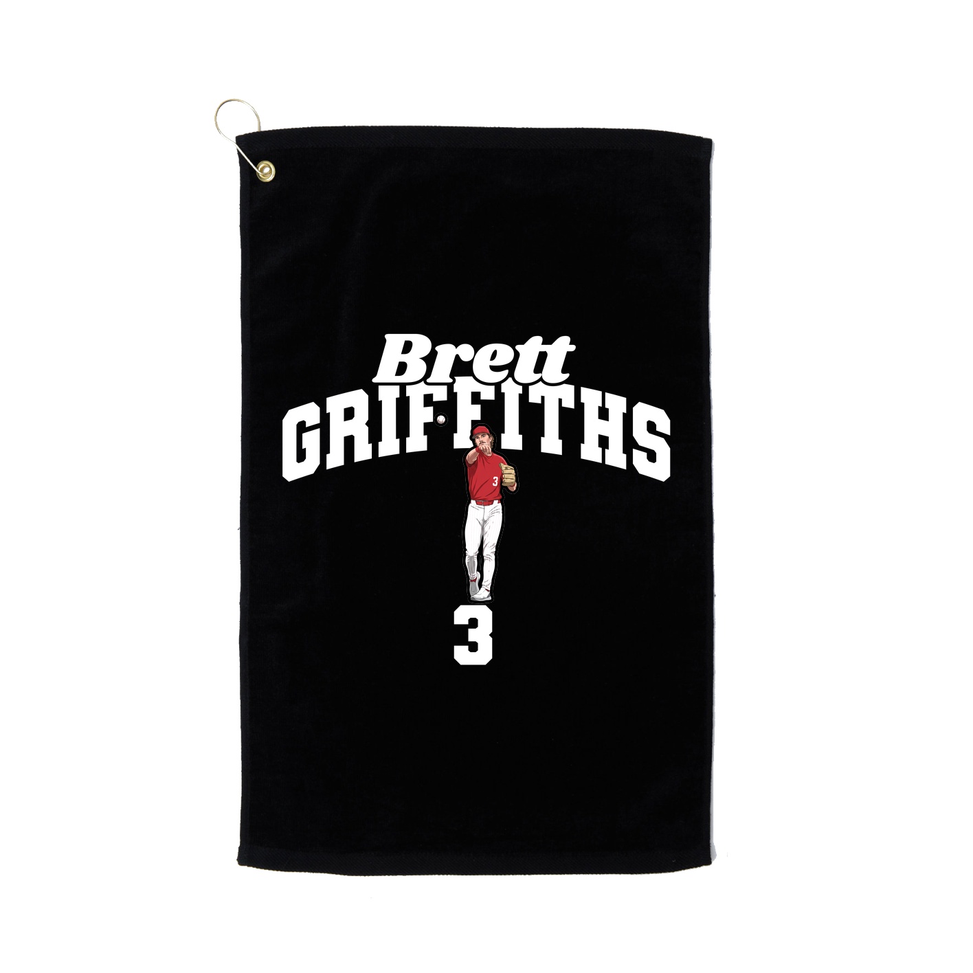 Golf Towel — Signature Arch in Black