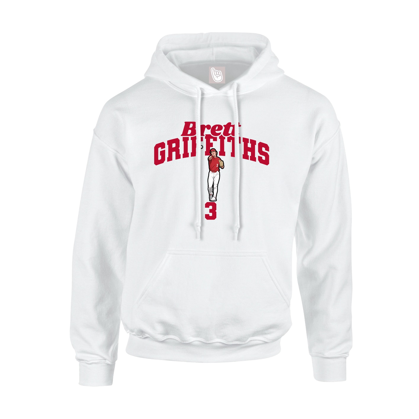 Hoodie — Signature Arch in White