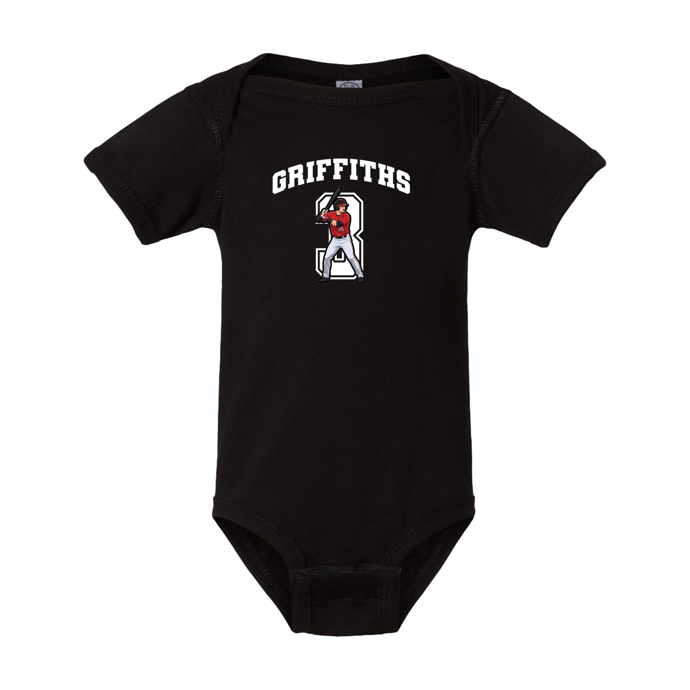Baby Onesie — Number in Black