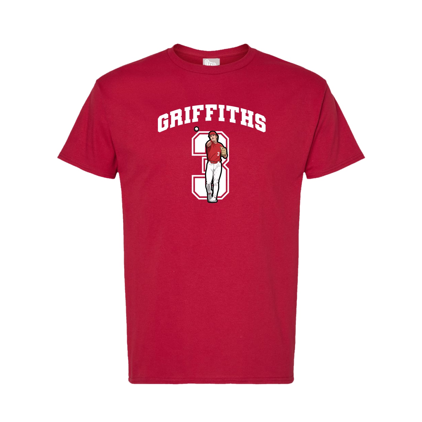 Tee — Number in Crimson