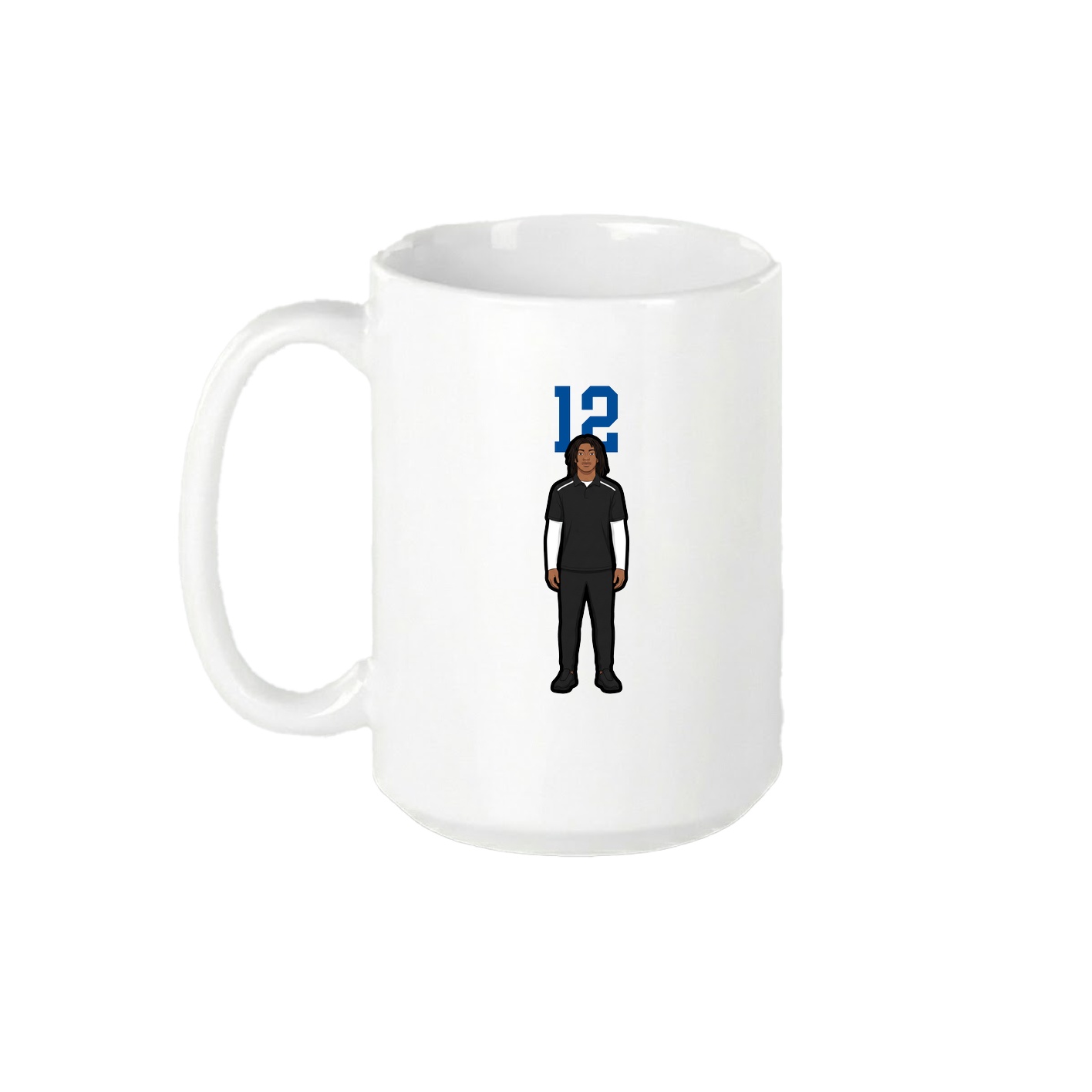 15oz Coffee Mug — Number Top in White
