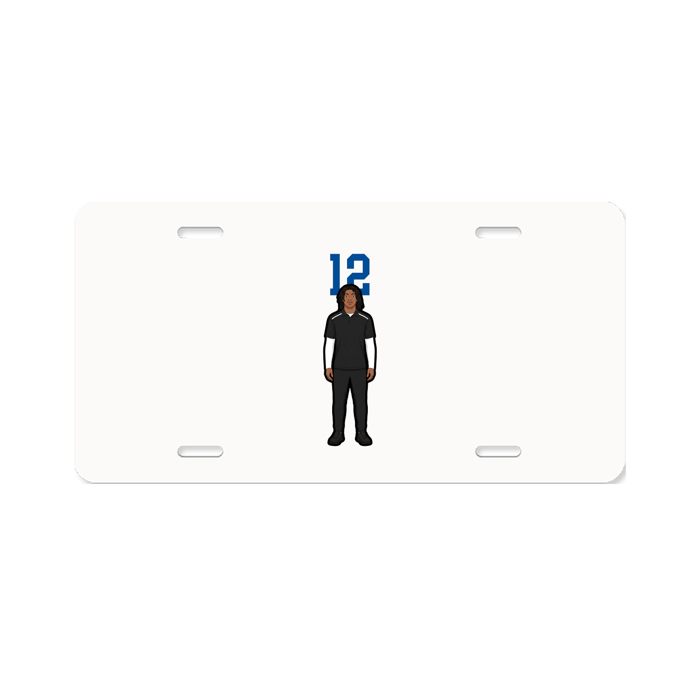 License Plate — Number Top in Classic