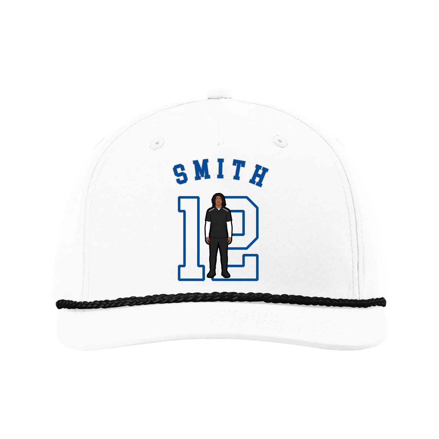 Five-Panel Classic Rope Cap — Shirsey Arch in White