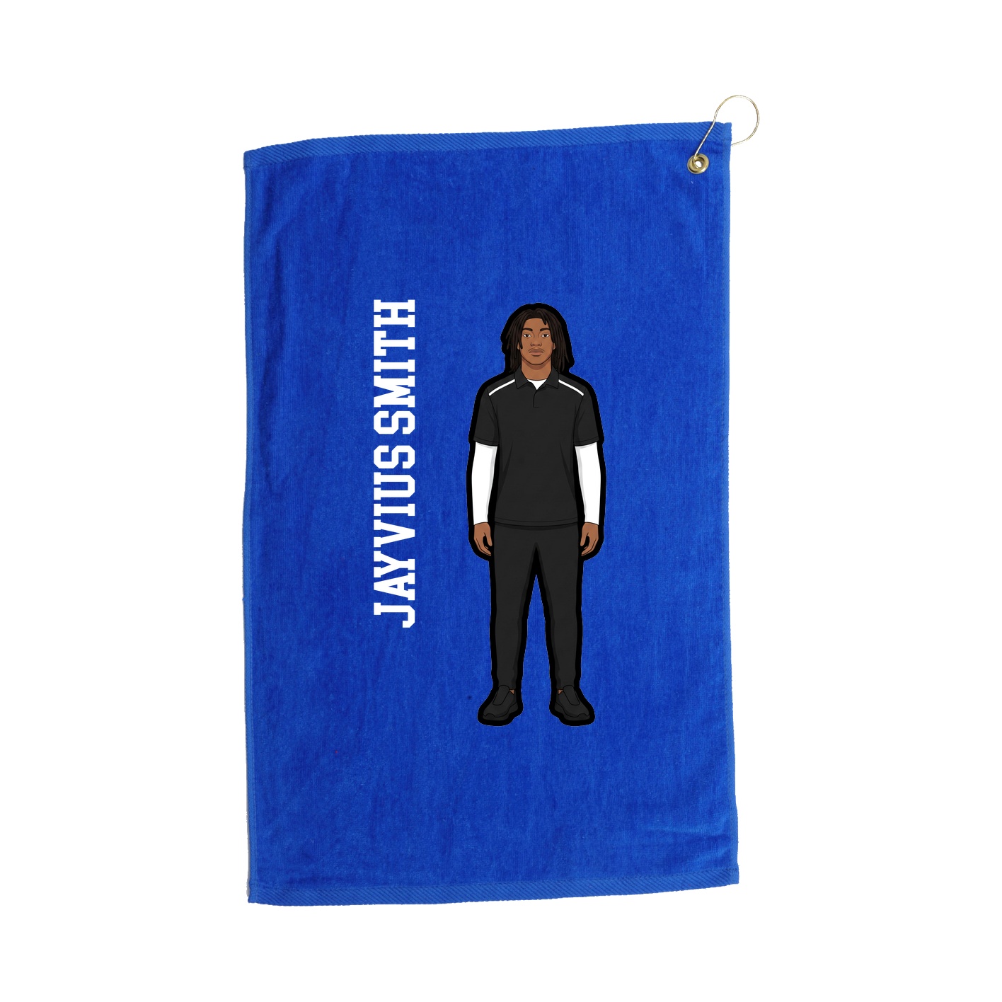 Golf Towel — Name Vertical in Royal
