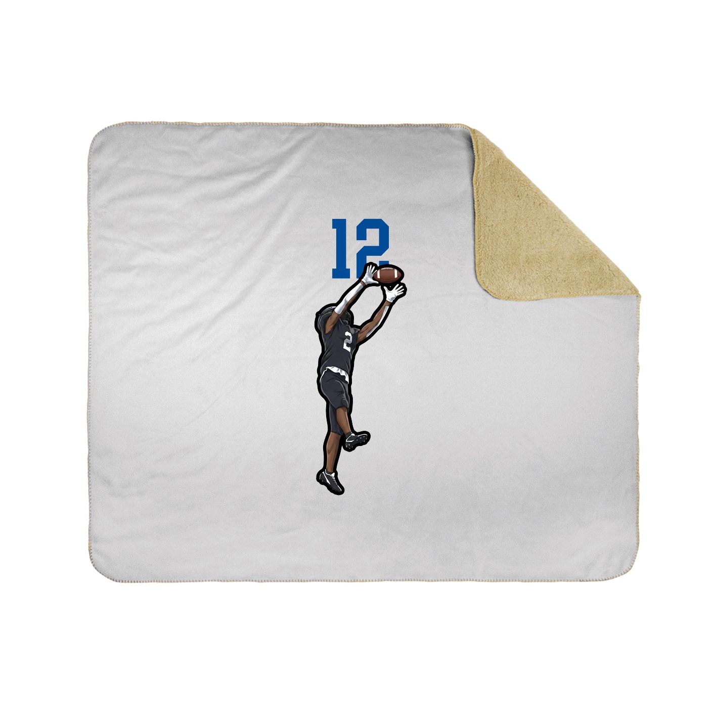 Throw Blanket — Number Top in White