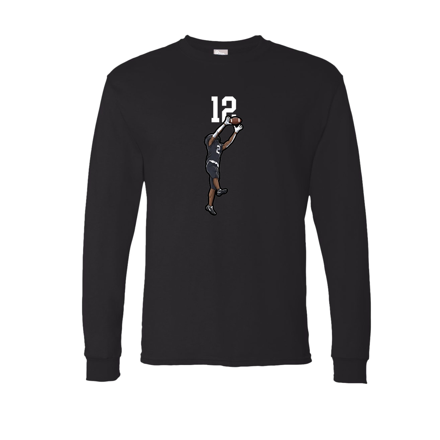 Long Sleeve Tee — Number Top in Black