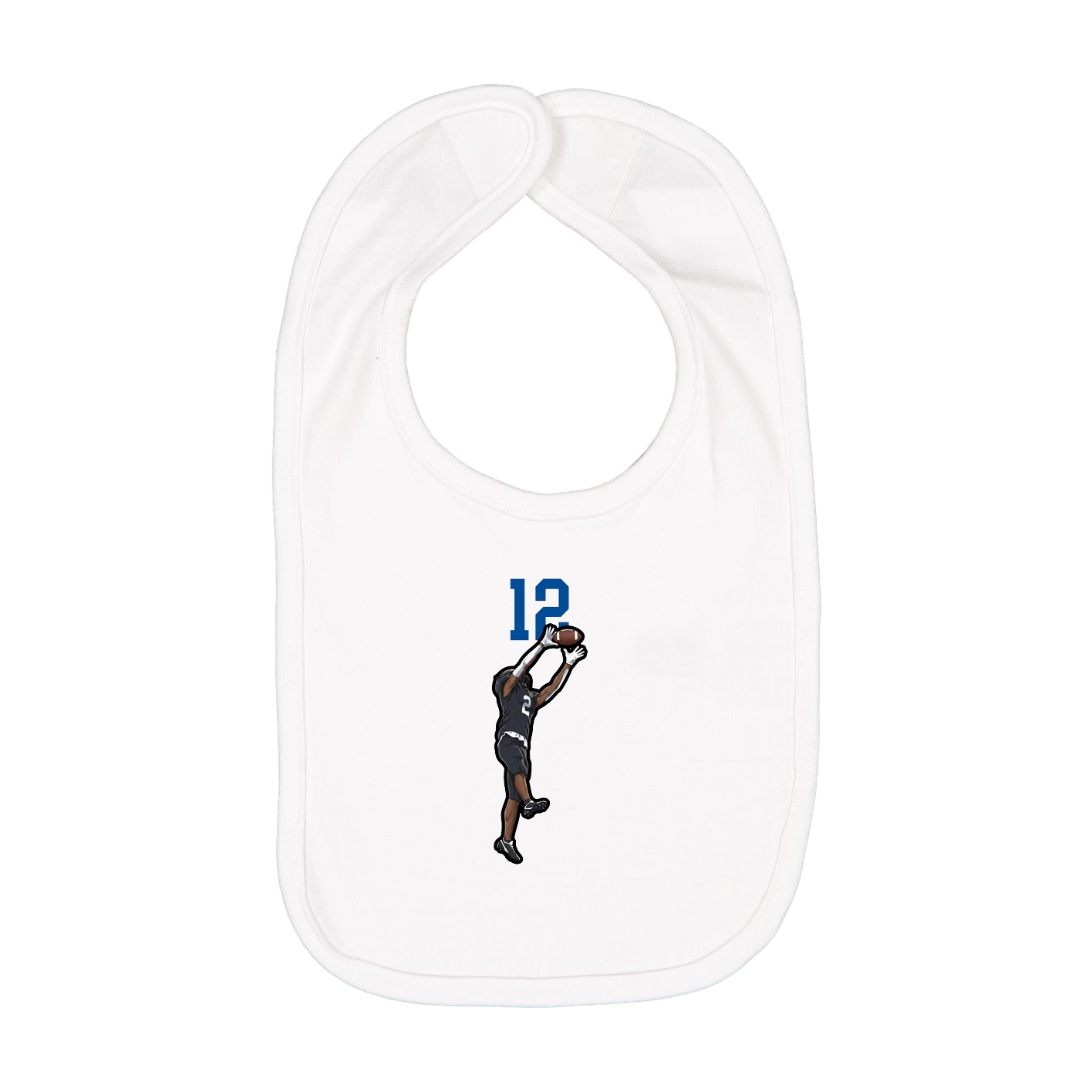 Infant Bib — Number Top in White