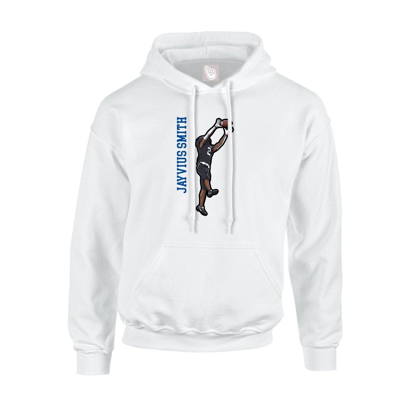 Hoodie — Name Vertical in White