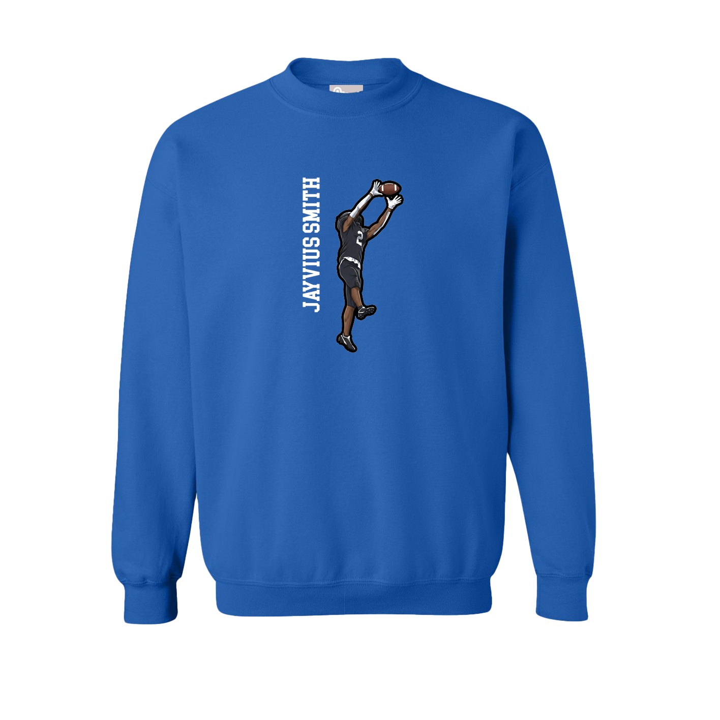 Fleece Crew — Name Vertical in Royal