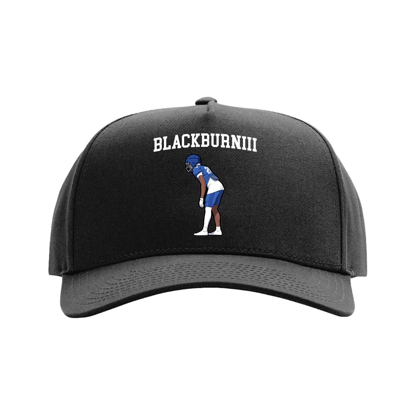 Full Fabric Five-Panel Champ Cap — Shirsey in Black