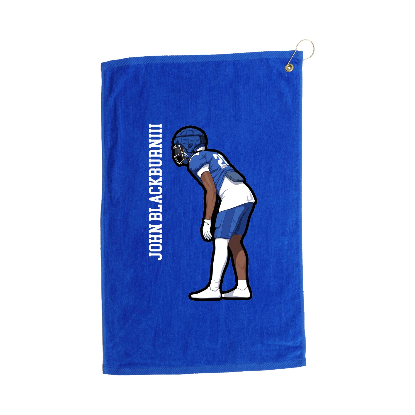 Golf Towel — Name Vertical in Royal