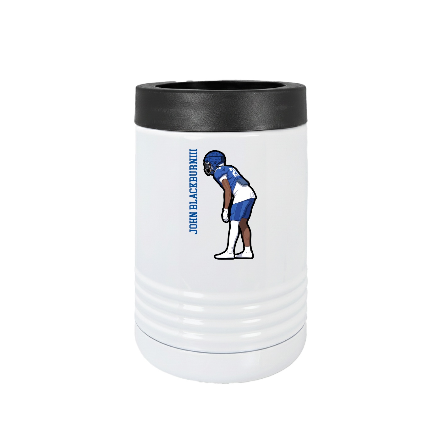 Beverage Holder — Name Vertical in White