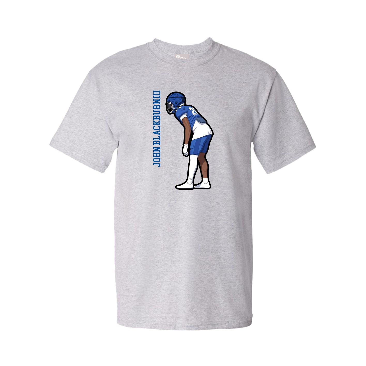 Tee — Name Vertical in Grey