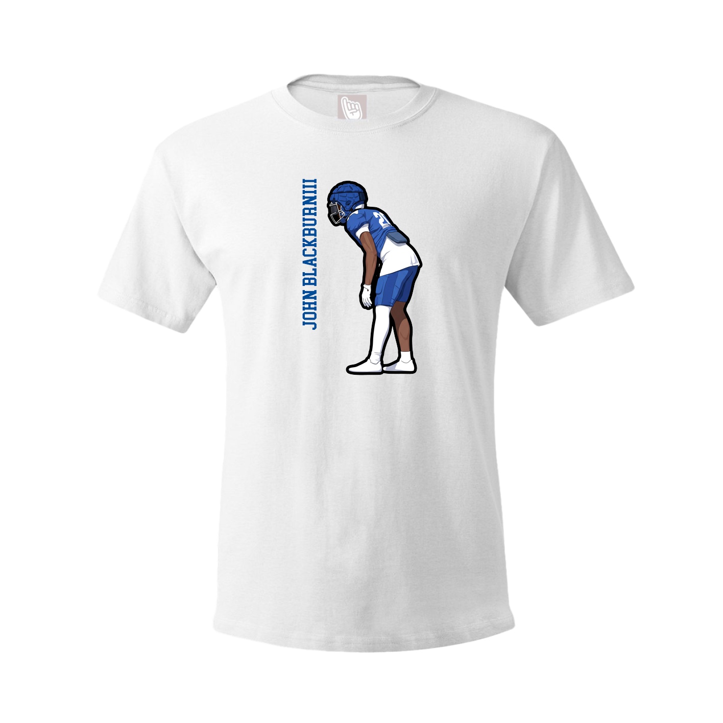 Tee — Name Vertical in White