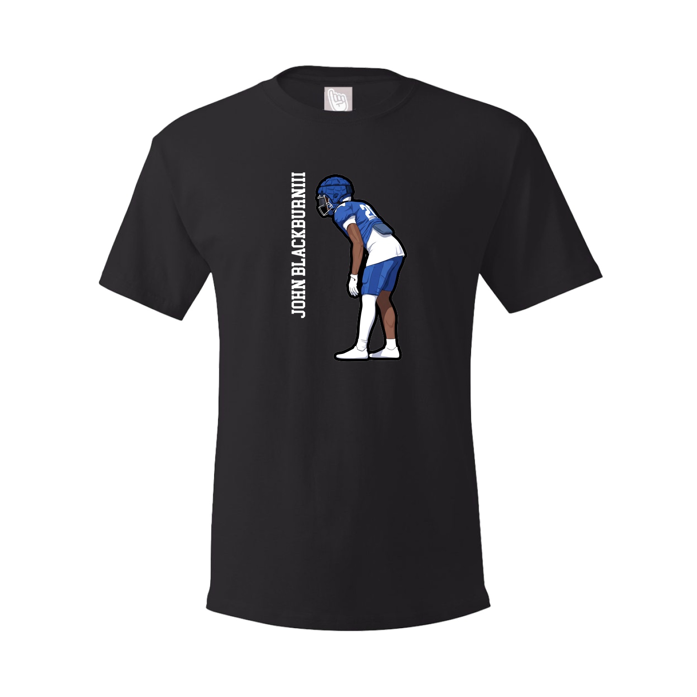 Youth Tee — Name Vertical in Black