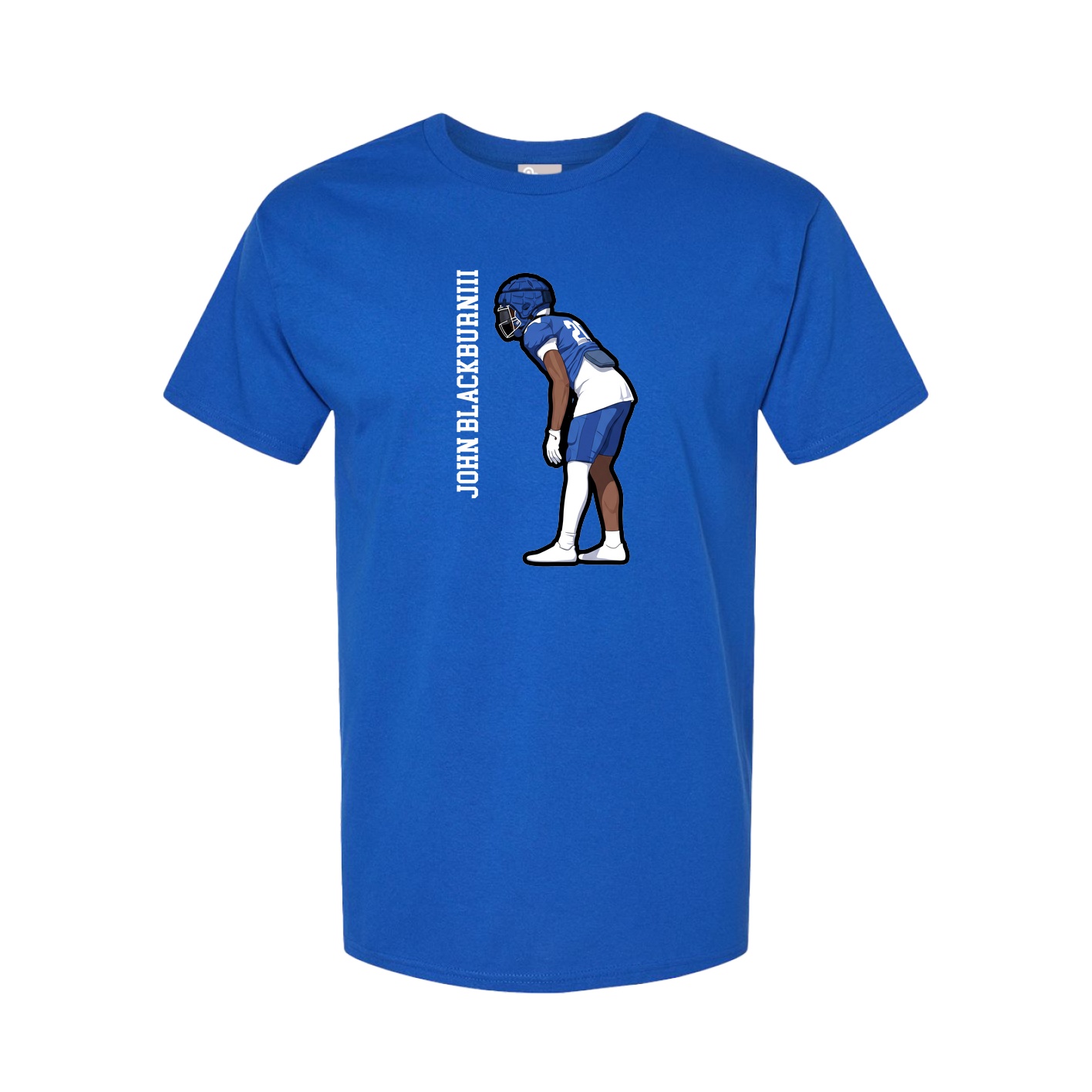 Youth Tee — Name Vertical in Royal