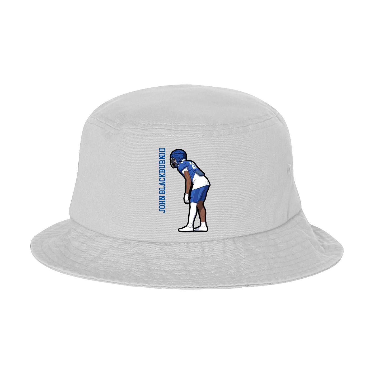 Bucket Cap — Name Vertical in White