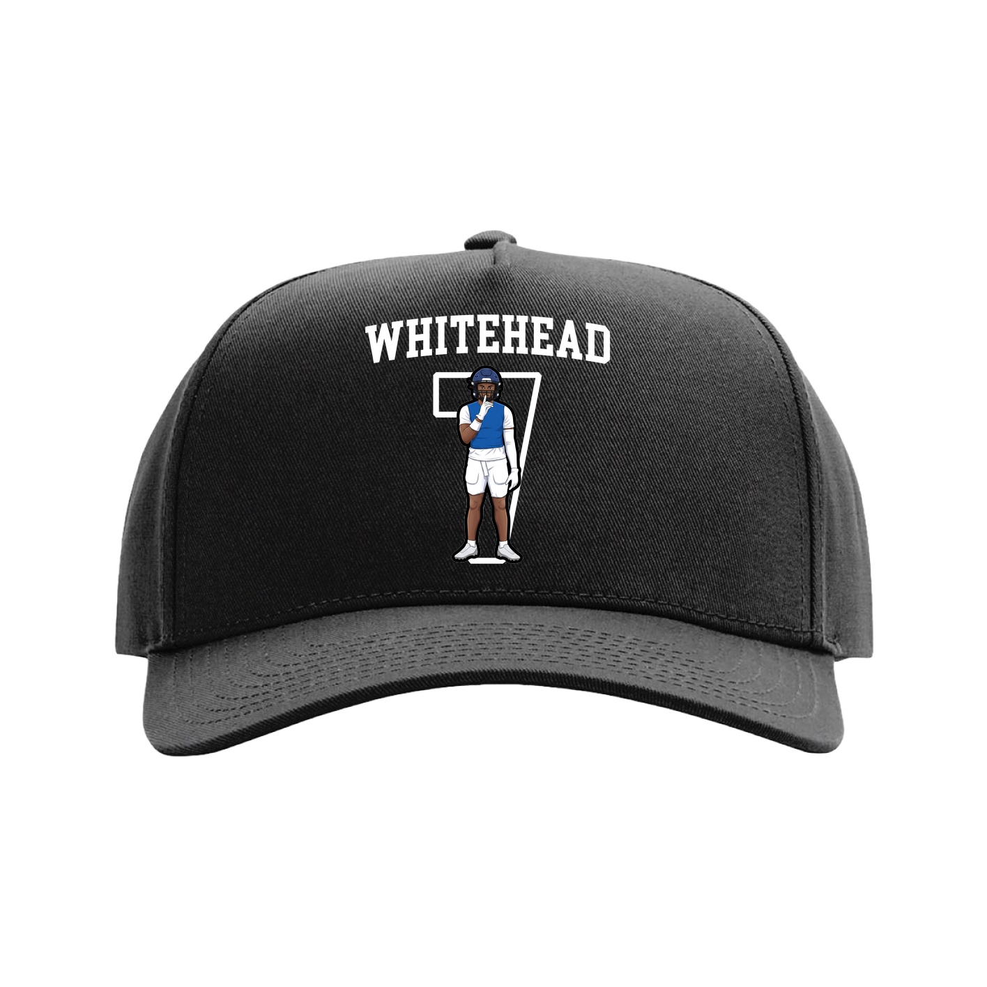 Full Fabric Five-Panel Champ Cap — Shirsey in Black
