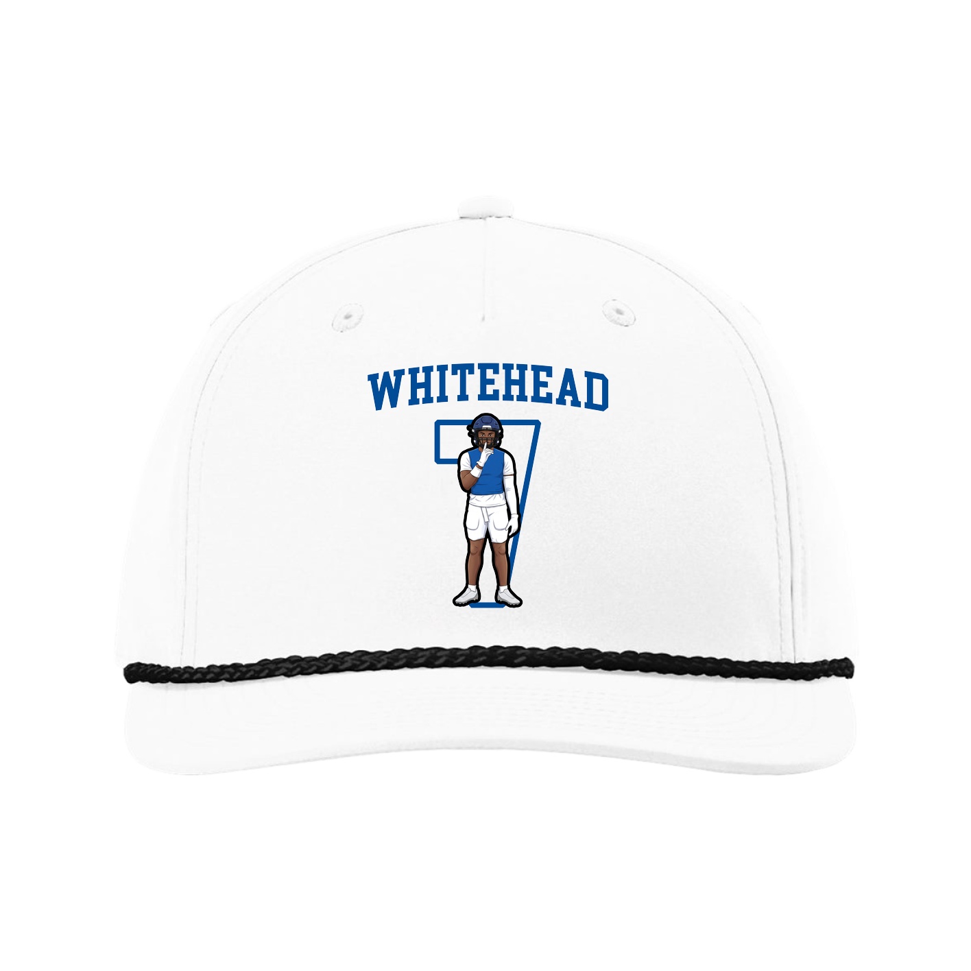 Five-Panel Classic Rope Cap — Shirsey in White