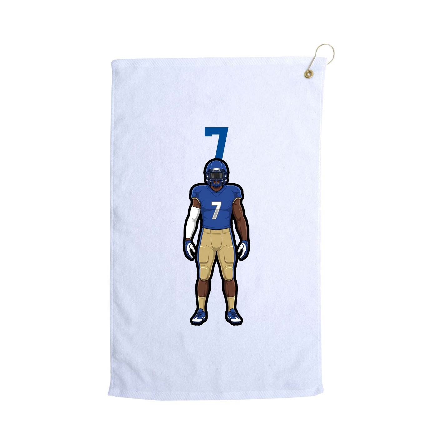 Golf Towel — Number Top in White