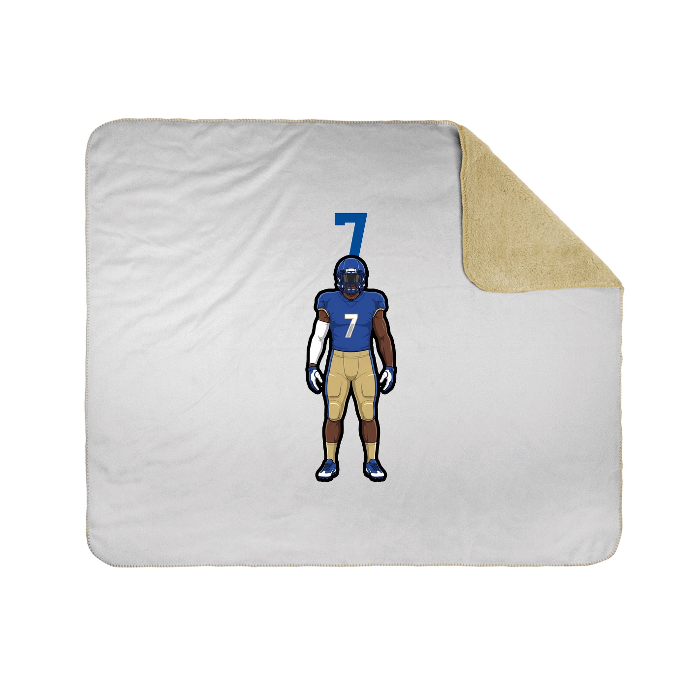 Throw Blanket — Number Top in White