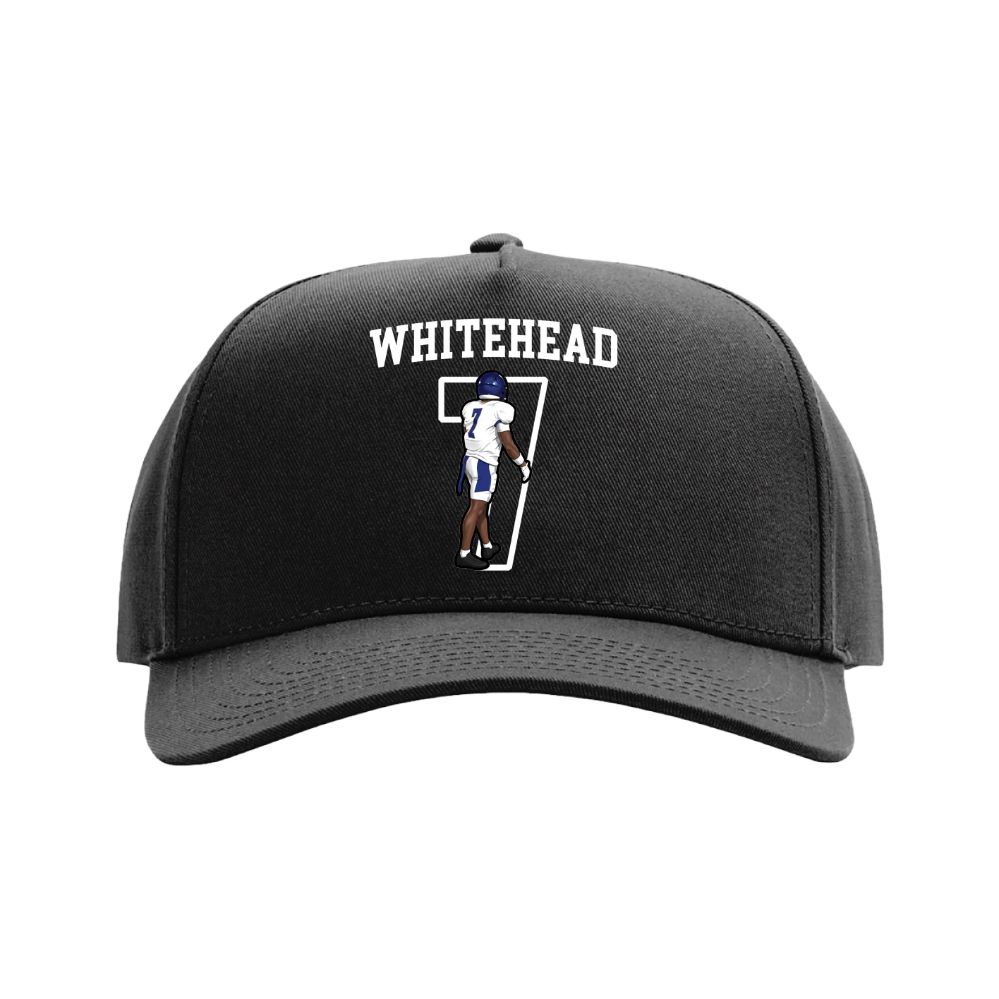 Full Fabric Five-Panel Champ Cap — Shirsey in Black