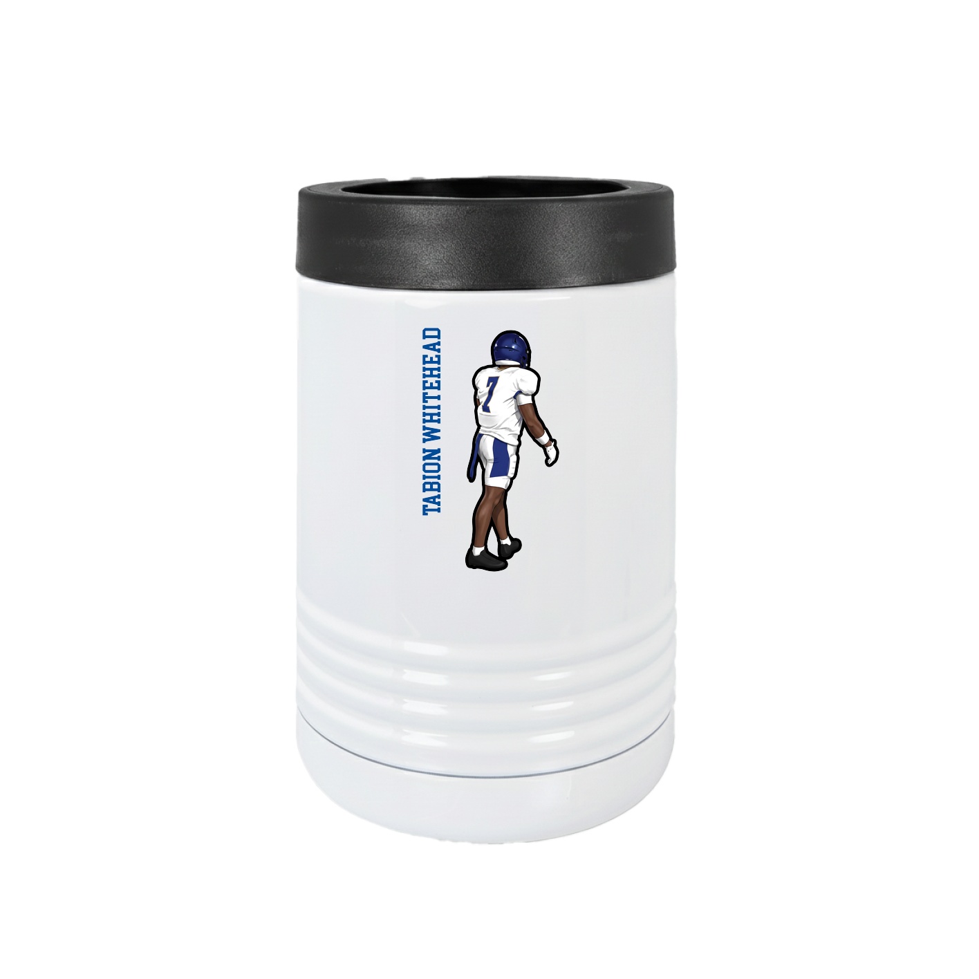 Beverage Holder — Name Vertical in White