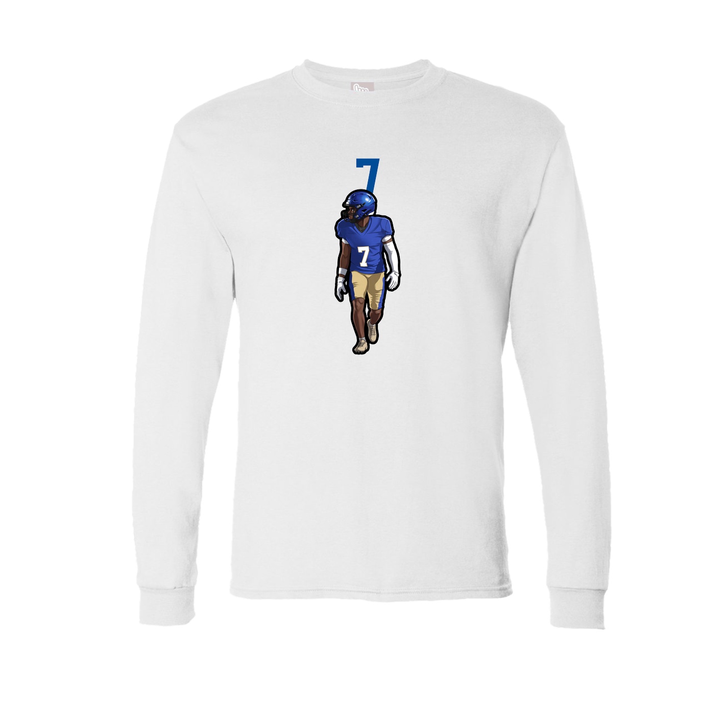 Long Sleeve Tee — Number Top in White