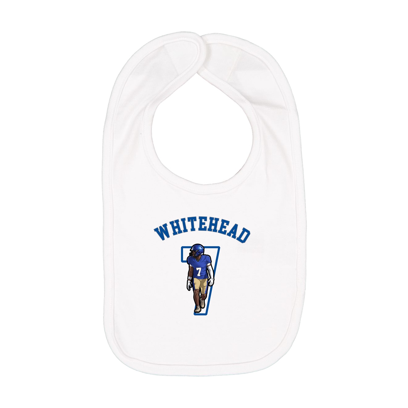 Infant Bib — Shirsey Arch in White