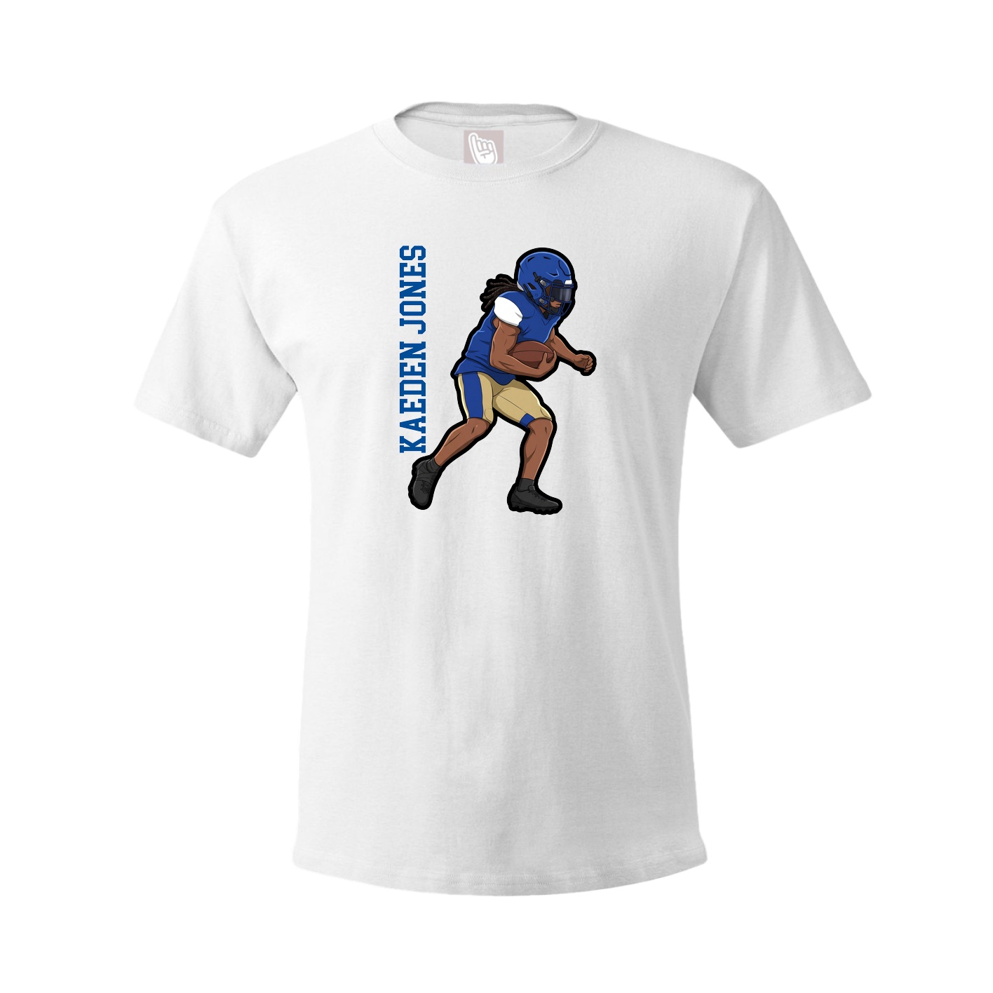 Tee — Name Vertical in White
