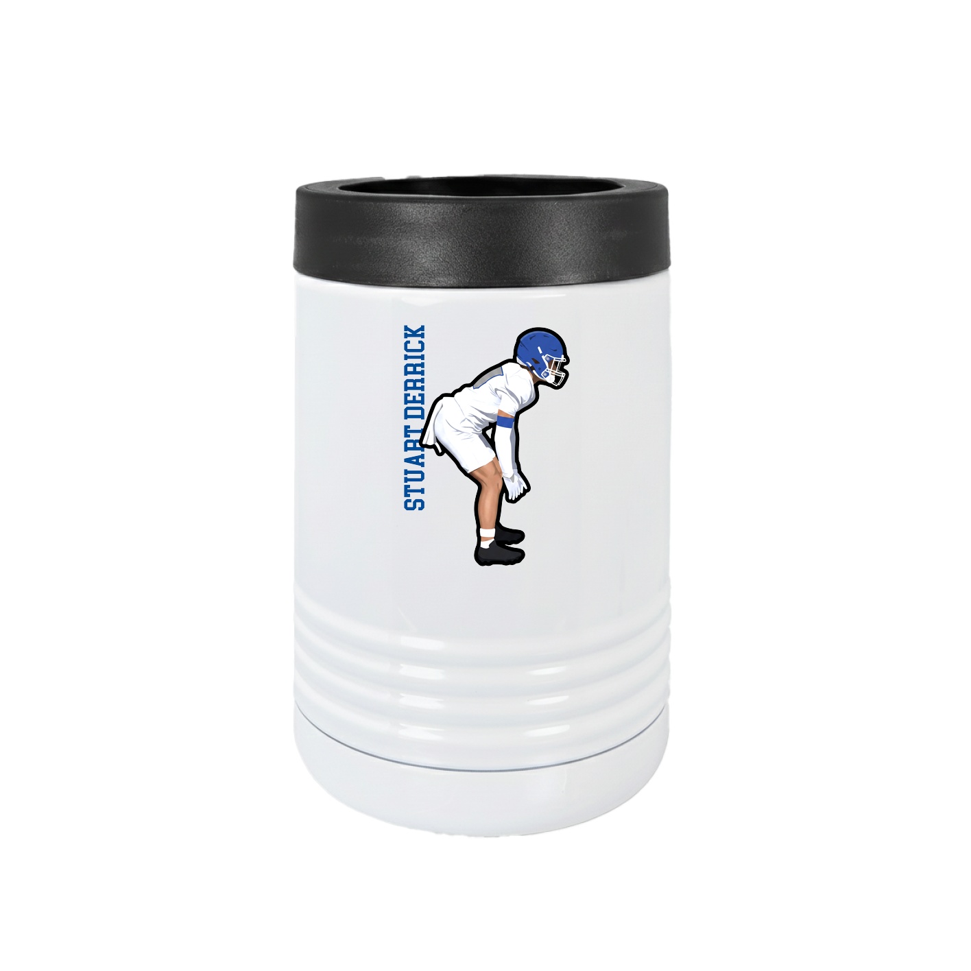 Beverage Holder — Name Vertical in White