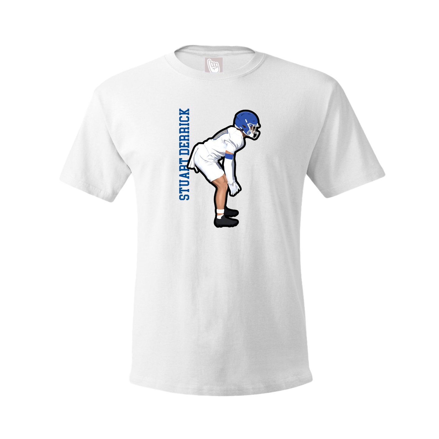 Tee — Name Vertical in White