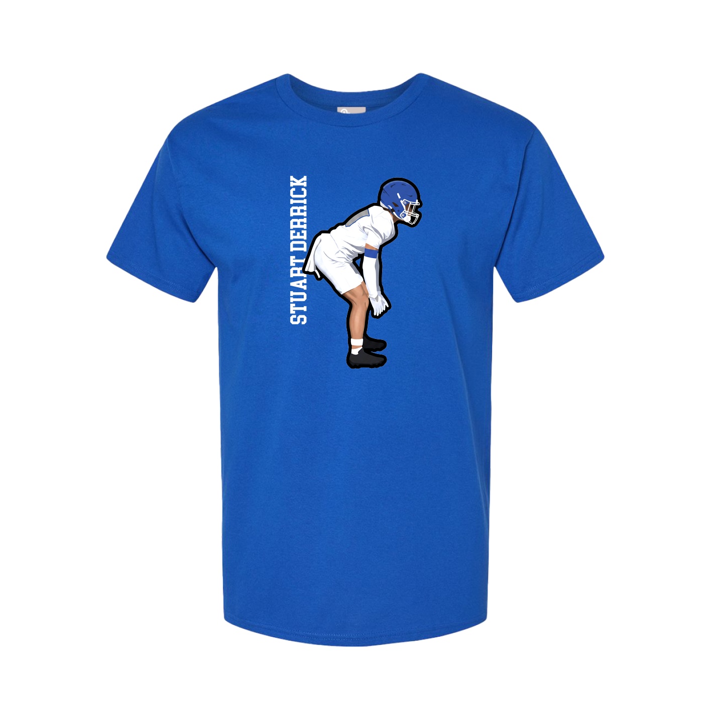 Youth Tee — Name Vertical in Royal