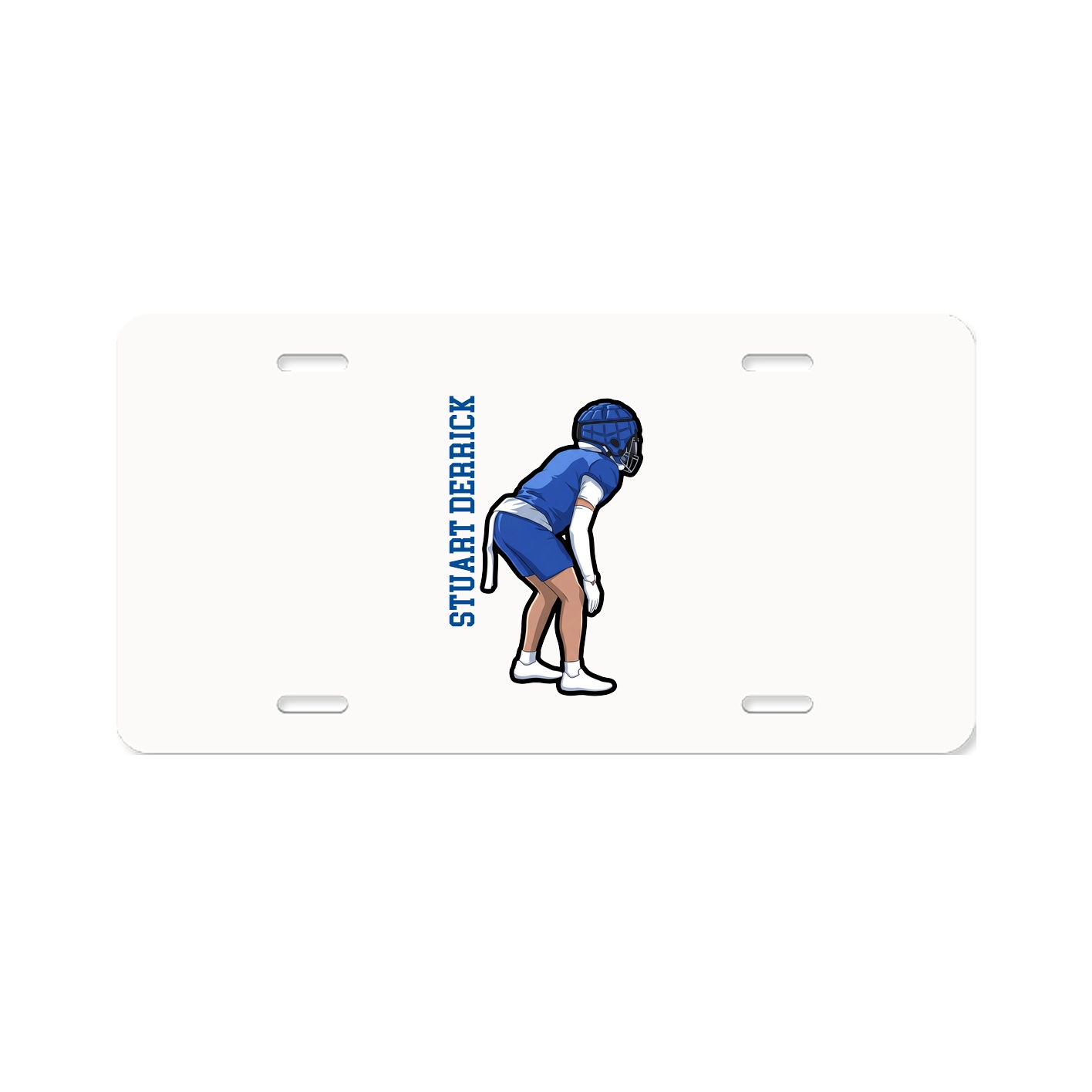 License Plate — Name Vertical in Classic