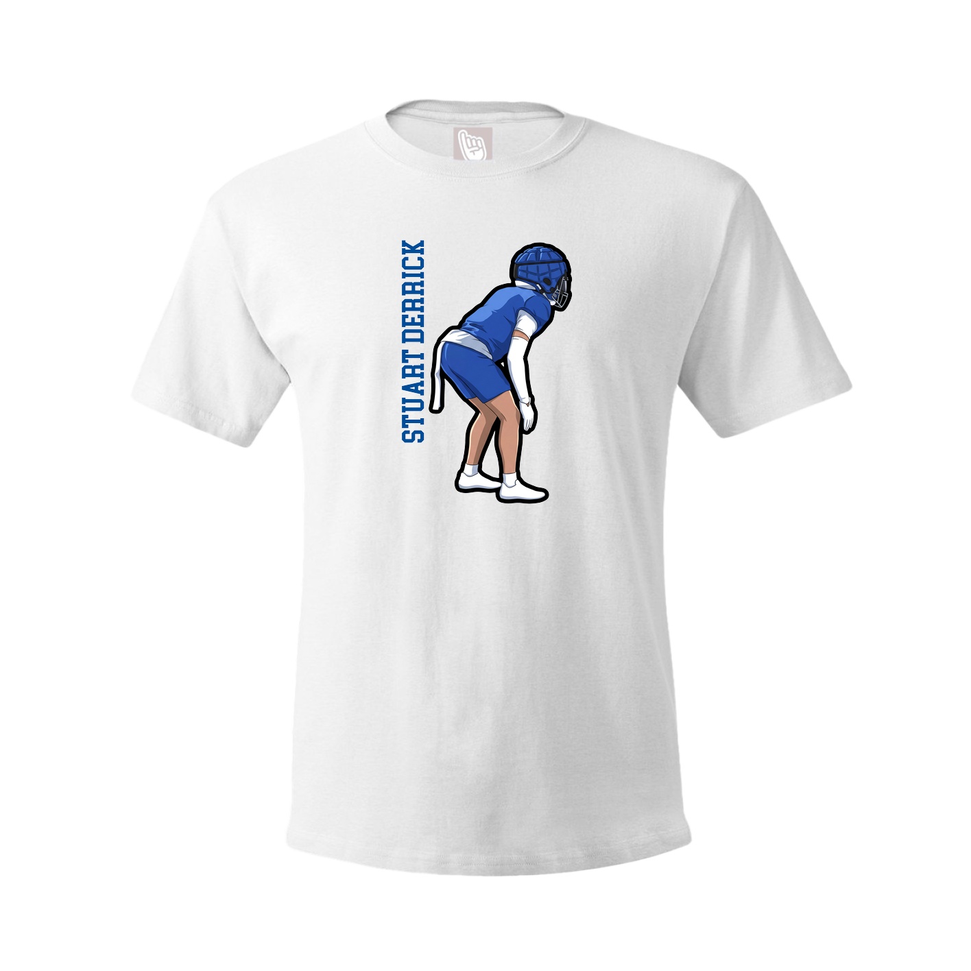 Tee — Name Vertical in White