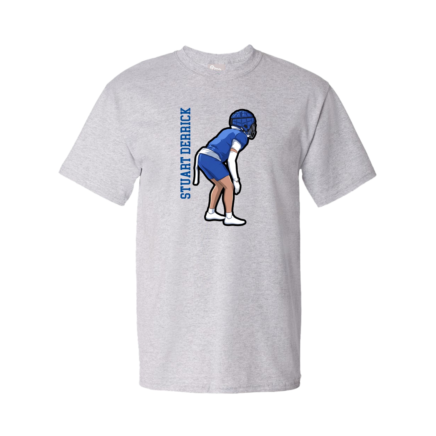 Youth Tee — Name Vertical in Grey