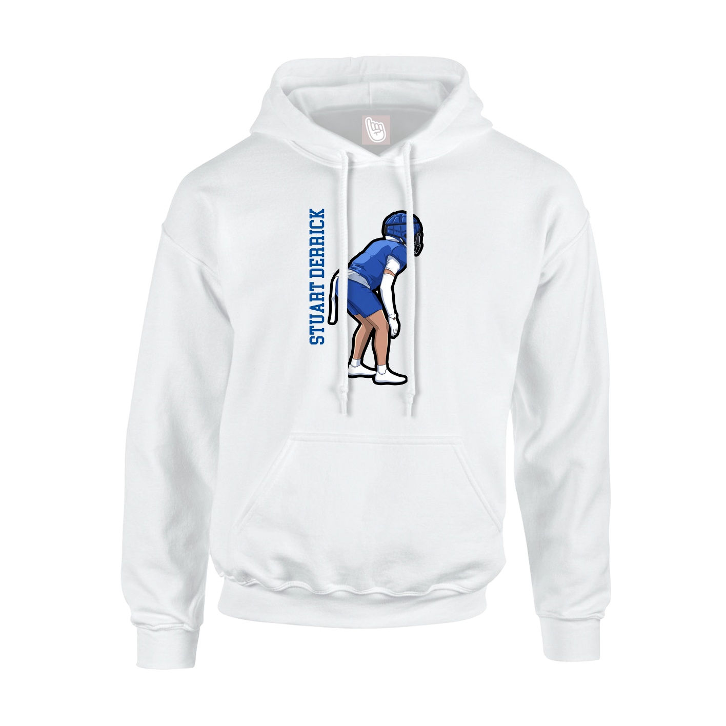 Hoodie — Name Vertical in White