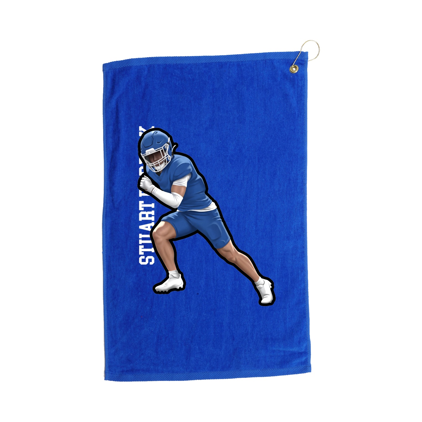 Golf Towel — Name Vertical in Royal