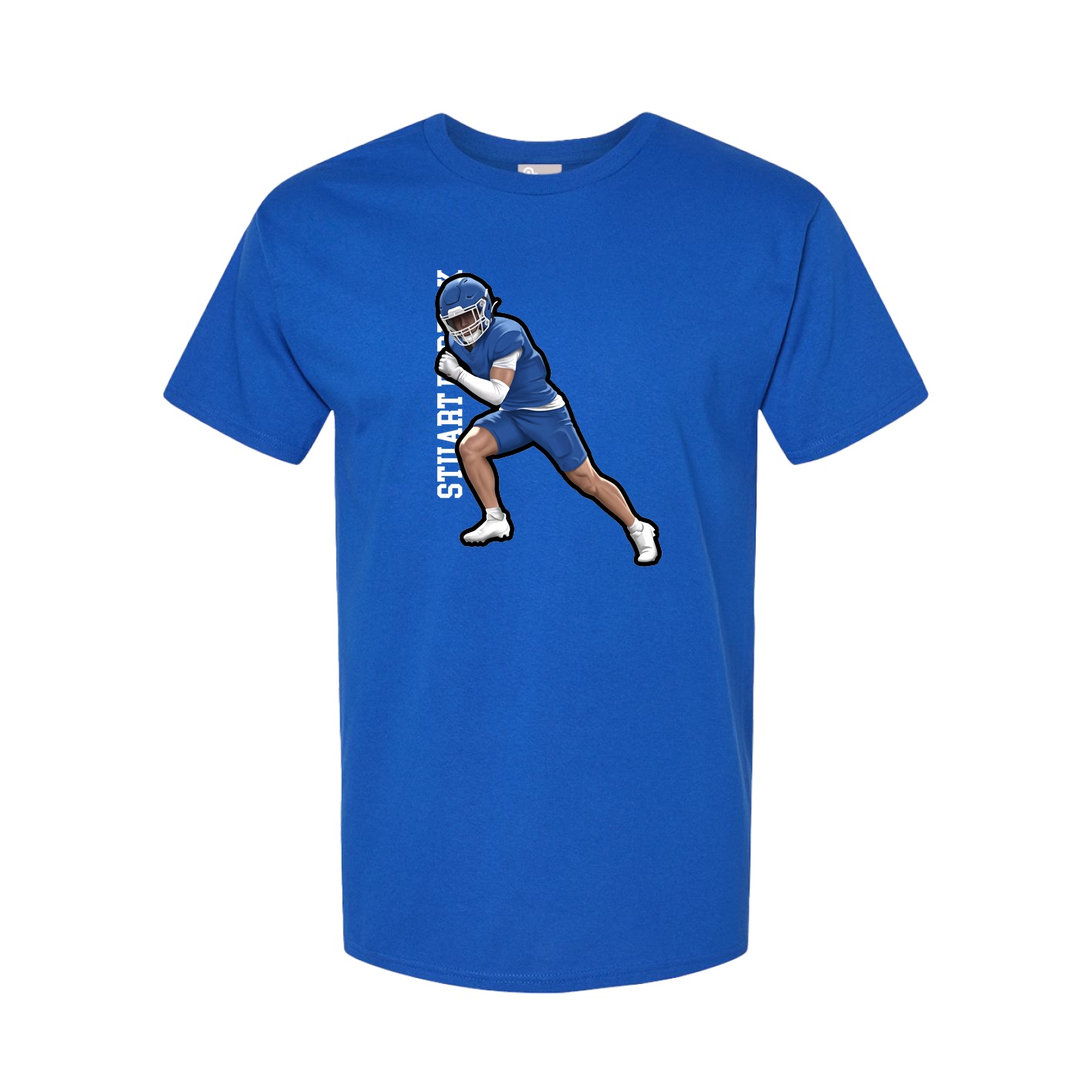 Tee — Name Vertical in Royal