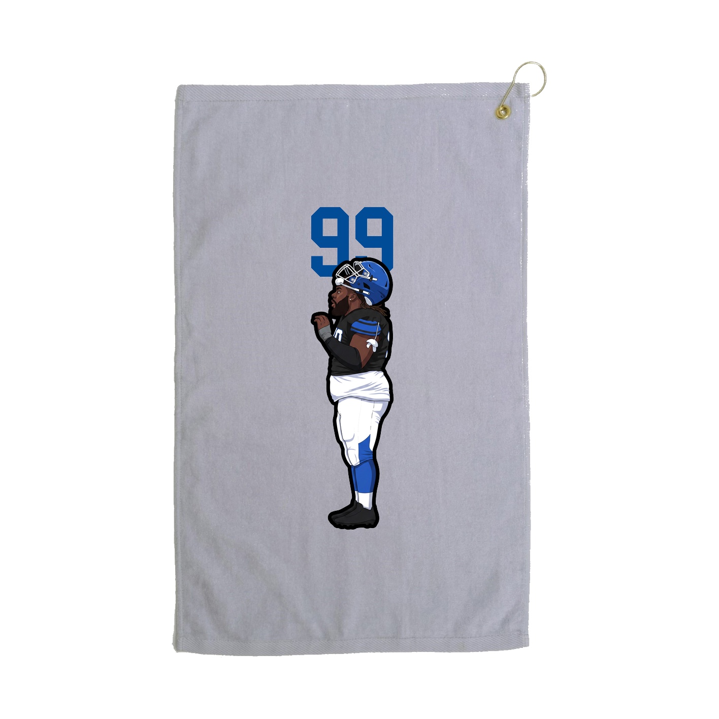 Golf Towel — Number Top in Grey