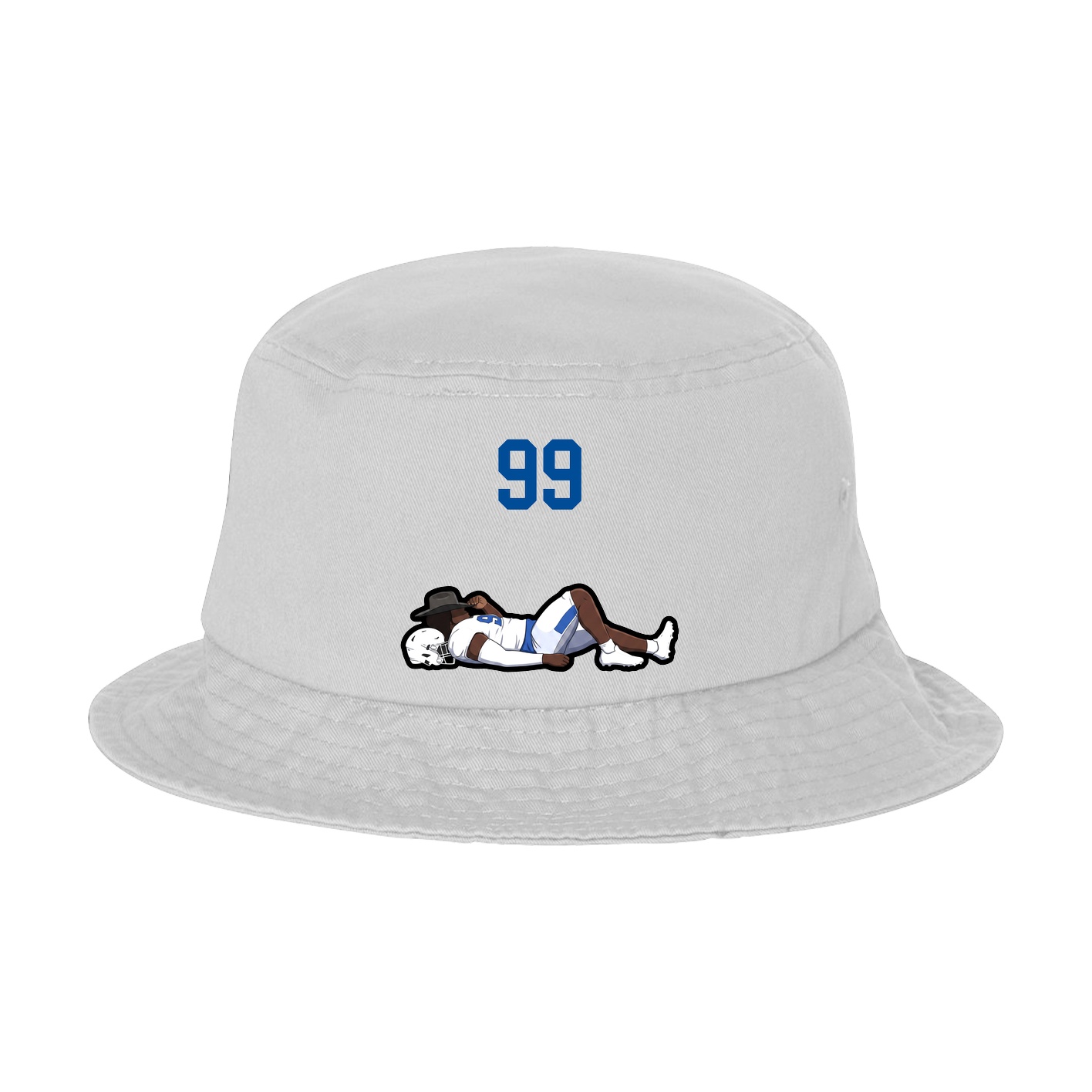 Bucket Cap — Number Top in White