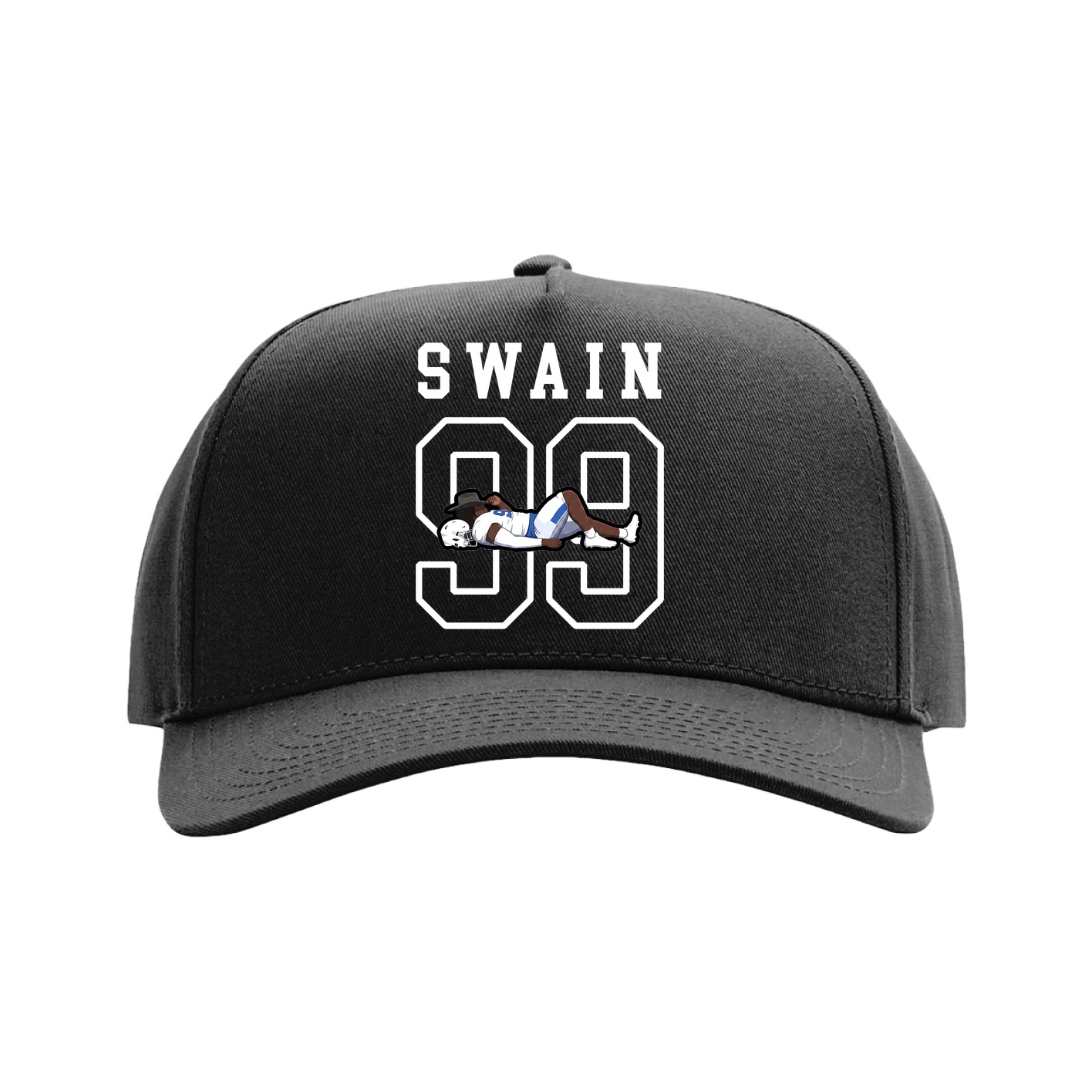 Full Fabric Five-Panel Champ Cap — Shirsey in Black