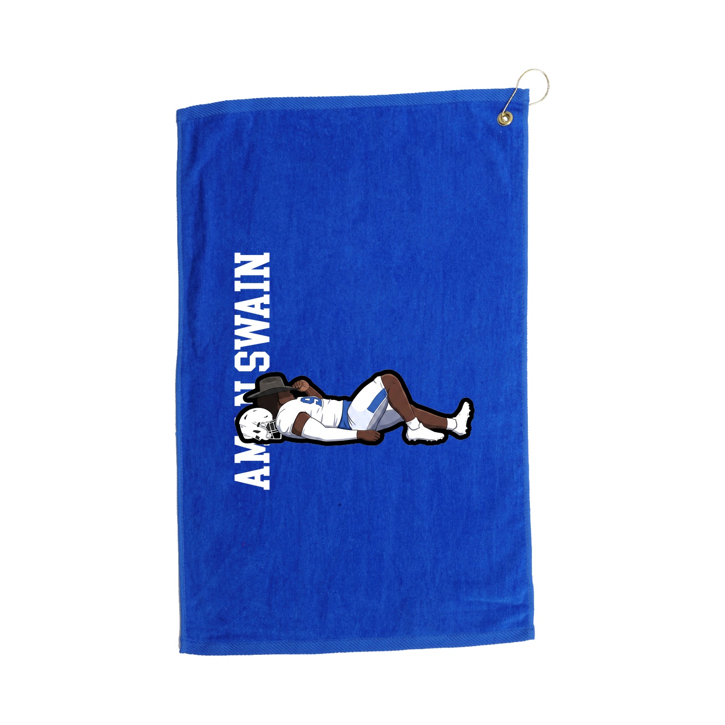 Golf Towel — Name Vertical in Royal