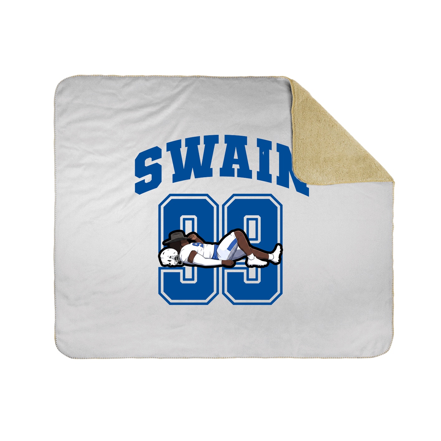 Throw Blanket — Number in White