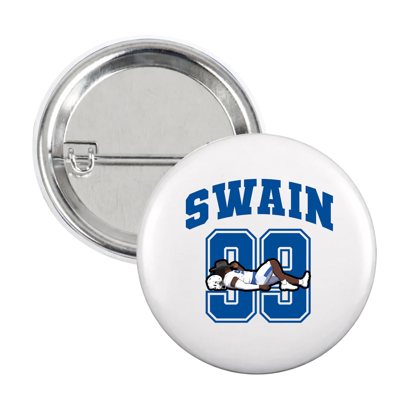 Game Day Button — Number in White