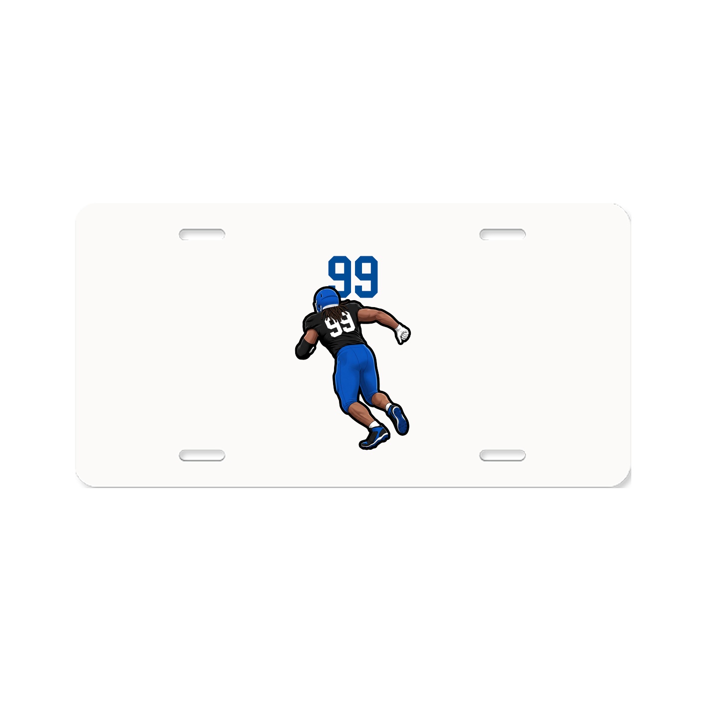 License Plate — Number Top in Classic